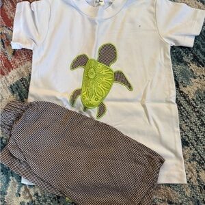 White and Green Short Sleeve Tees Casual Collection